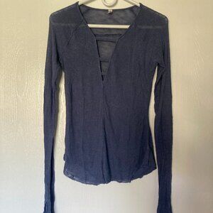 Free People Intimately blue longsleeve